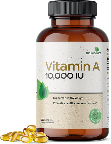 Futurebiotics Vitamin A 10,000 IU Premium Non-GMO Formula Supports Hea