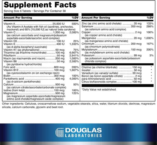 Douglas Laboratories Basic Preventive 5 | Iron-Free Highly Concentrate
