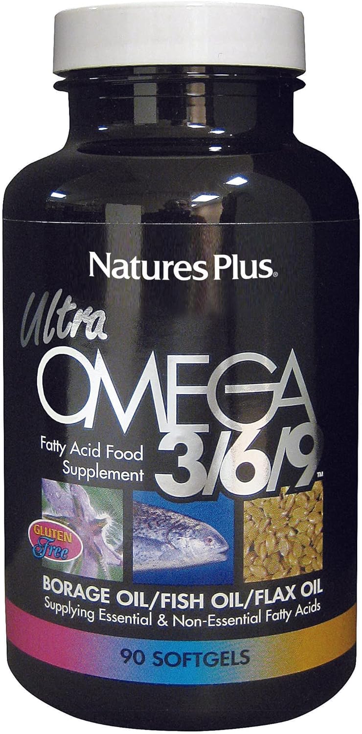  NaturesPlus Ultra Omega 3 6 9-1200 mg, 90 Softgels - Borage