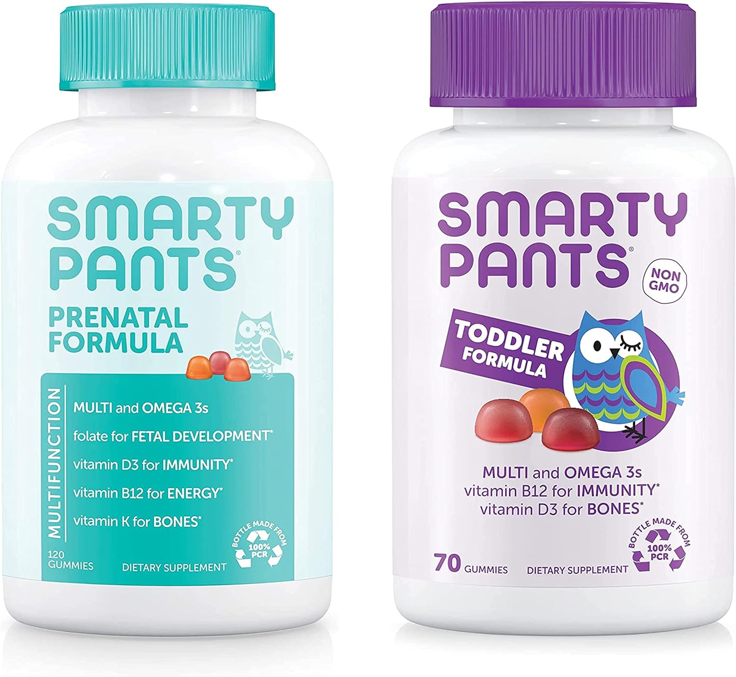 SmartyPants Prenatal and Toddler Multivitamin Bundle: (1) Prenatal For