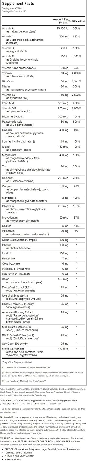 Female Multiple, 60 Tablets, Solgar