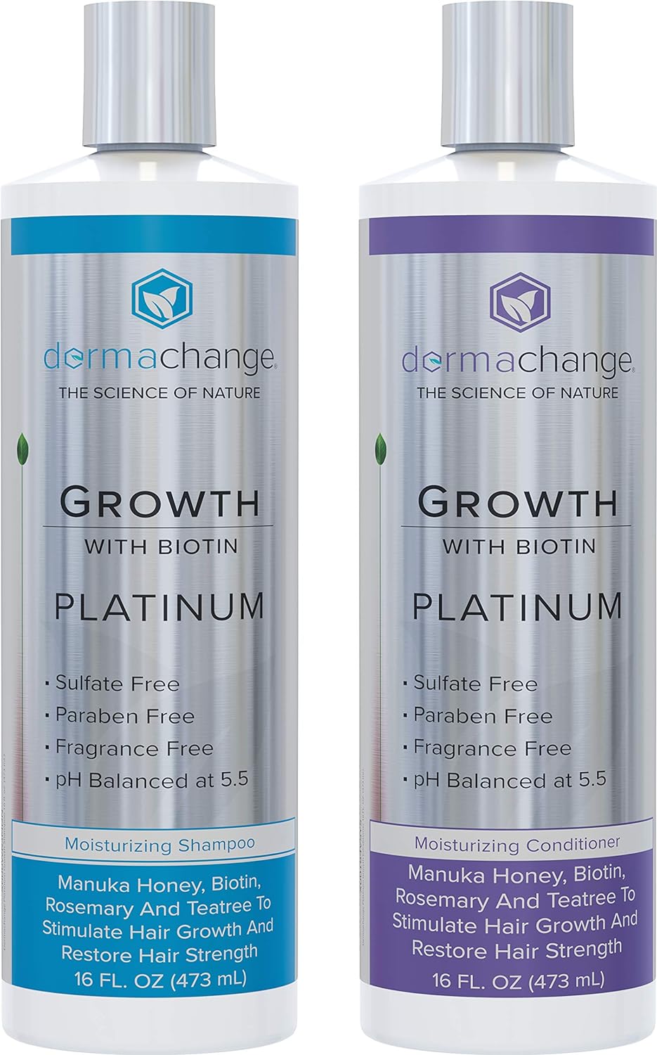 Hair Growth Shampoo and Conditioner Set - Biotin Shampoo for Thinning Hair and Hair Loss - Sulfate Free Shampoo for Color Treated Hair and Deep Conditioner for Dry Damaged Hair - Made in USA (16 )