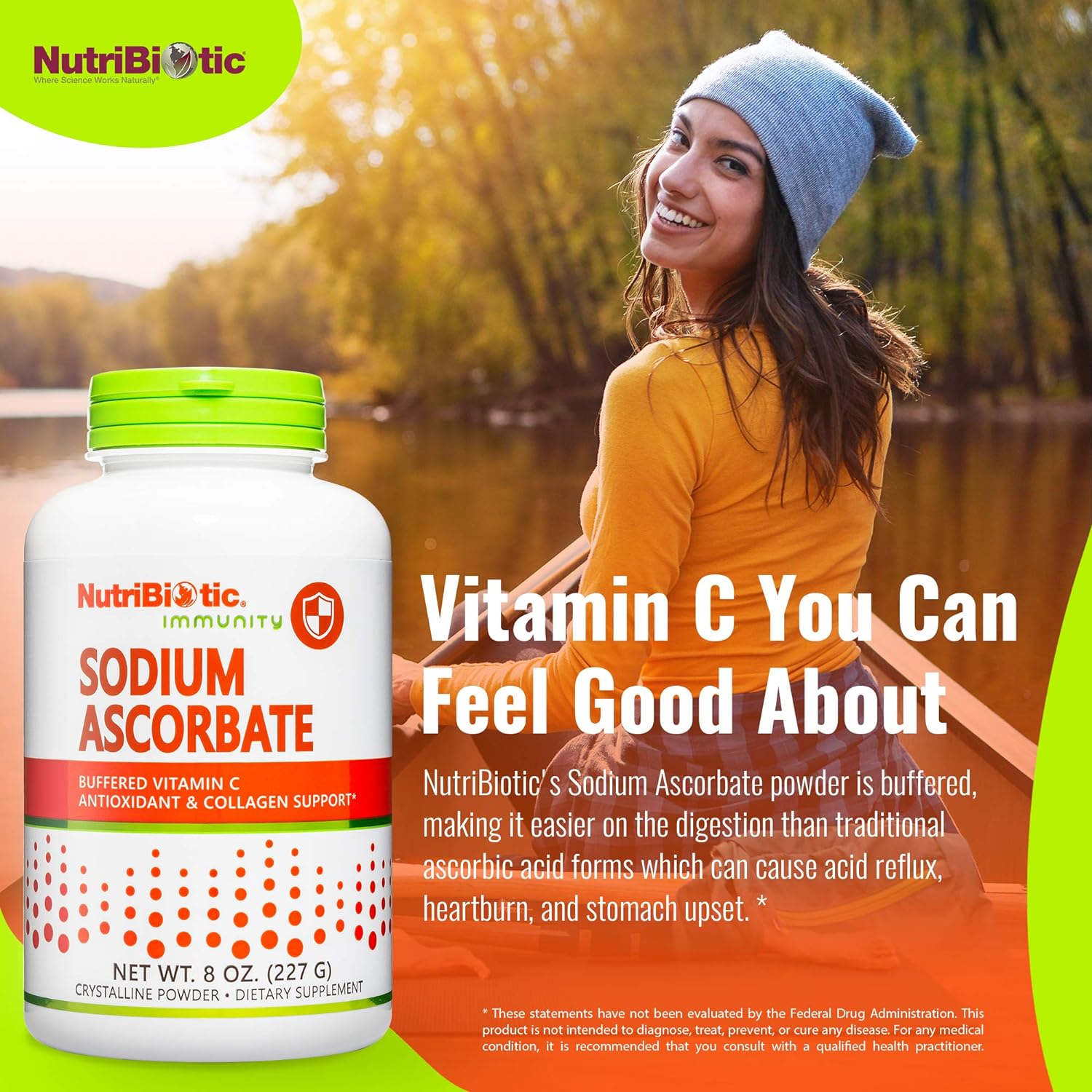 NutriBiotic - Sodium Ascorbate Buffered Vitamin C Powder, 8 Oz | Vegan
