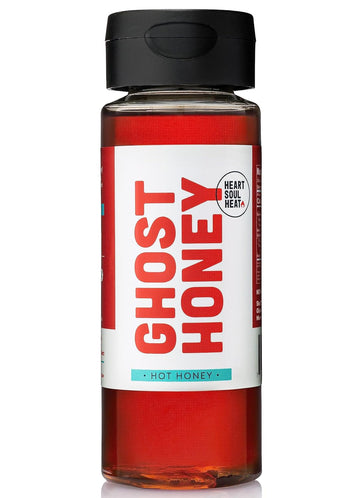 Heart Soul Heat - Ghost Honey - 100% American Ghost Pepper Infused Craft Spicy Hot Honey, Vegetarian, Gluten Free, Paleo