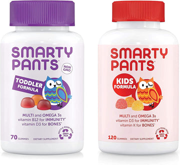 SmartyPants Toddler and Kids Multivitamin Bundle: (1) Toddler Formula