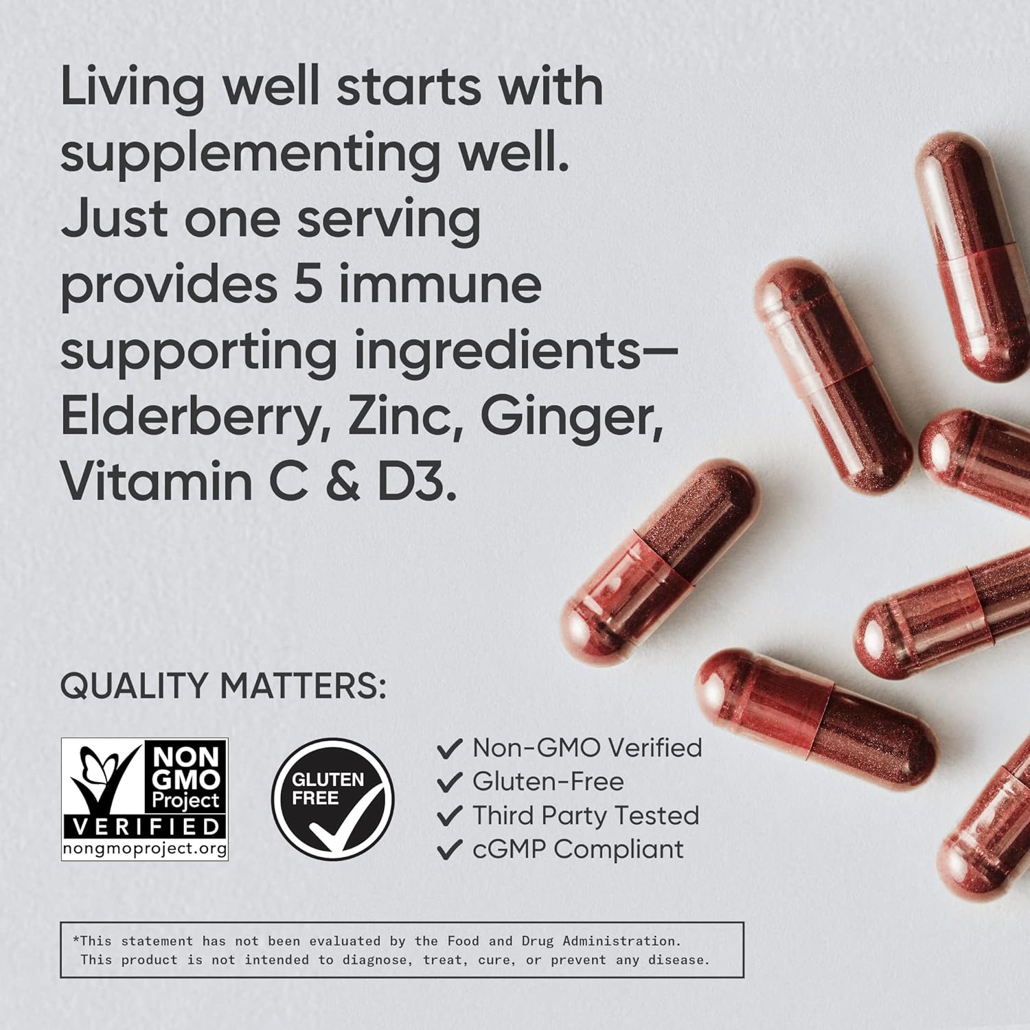 Sports Research Elderberry + D3 5000iu with Zinc, Ginger & Vitamin C -