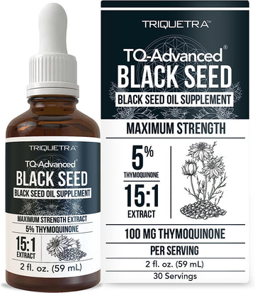 Black Seed Oil TQ Advanced - 5% Thymoquinone, 100 mg TQ per Serving - Highest Concentration Available - 15:1 Concentrate