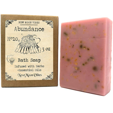 Attraction Abundance Essential Oils Herbal Ritual Bath Soap Bar Infused with Real Herbs Botanicals Scented Enhance Beauty Love Power Control Success Confidence Attain Dreams Goals Self Love Acceptance