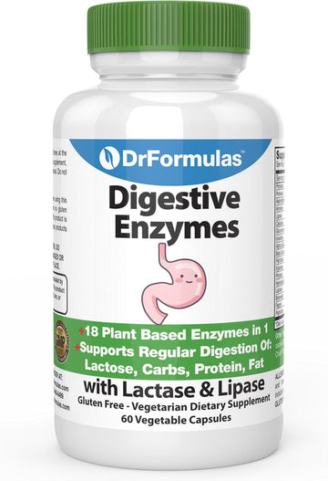 DrFormulas Digestive Enzymes for Bloating Relief, Gas, Lactose Intoler1.76 Ounces