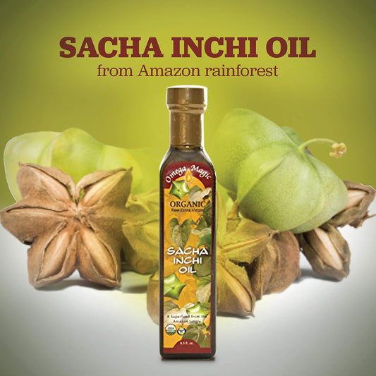 Sacha Inchi Oil - Amazon Oil - Sacha Inchi Seeds Oil - Organic Hair Oil - Superfood Oil - Organic Cold Pressed Oil - Sac