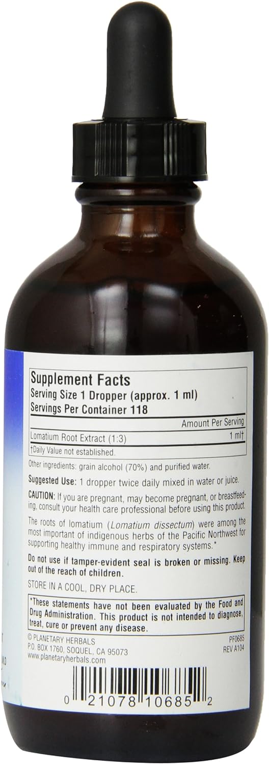 Planetary Herbals Lomatium Full Spectrum Liquid, Respiratory and Immun