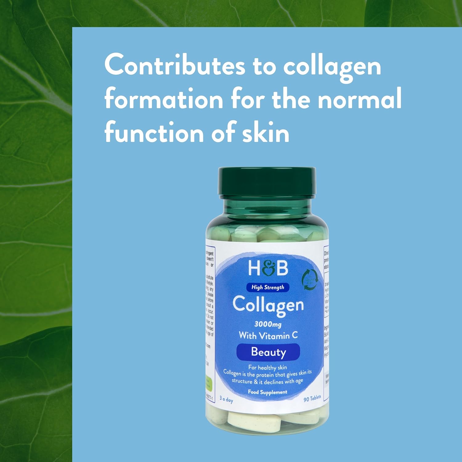 Holland & Barrett Bovine Collagen Tablet 3000mg - Type I Collagen Pept
