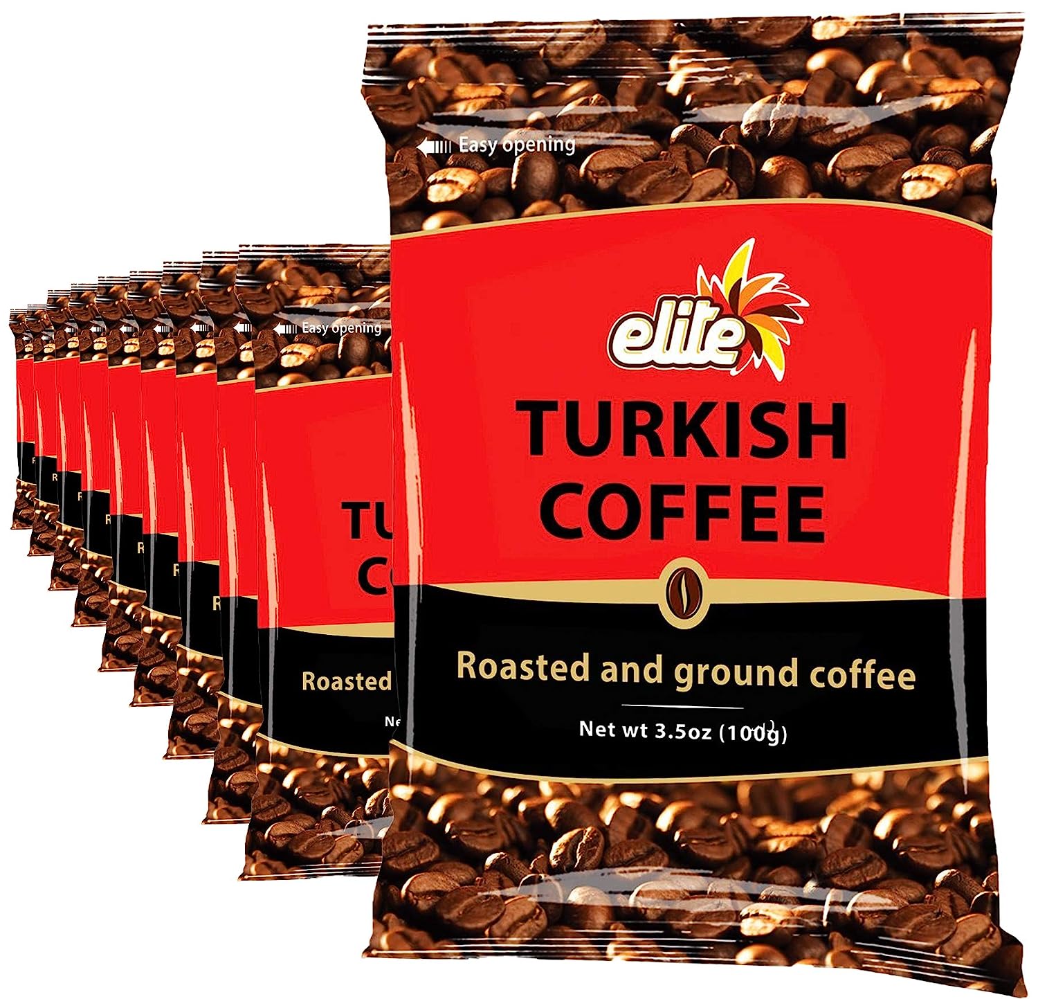 Elite Turkish Ground Roasted Coffee Bag (Pack of 10)