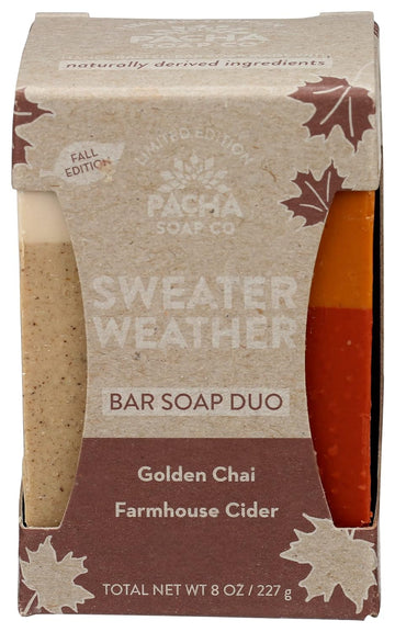 PACHA SOAP Sweater Weather Bar Soap 2 Pack, 8