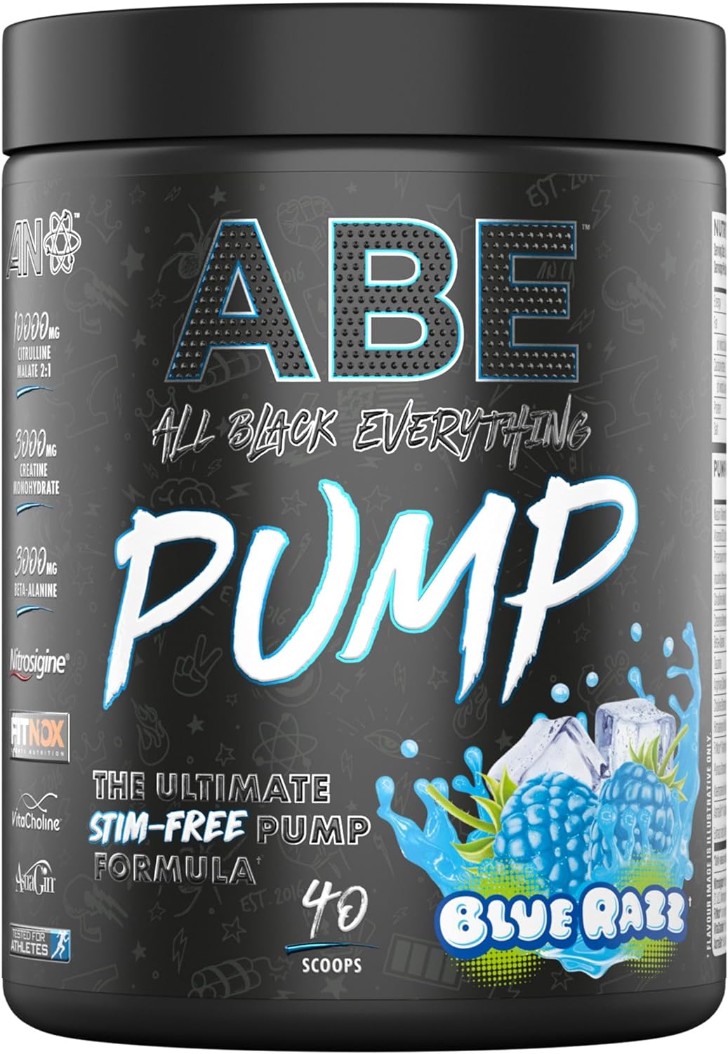 Applied Nutrition Abe Pump Pre Workout - All Black Everything Stim Fre40 Grams