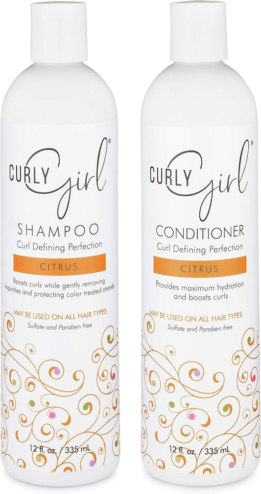 Curly Girl Curl Hair Shampoo Conditioner Set 12  Bottles Curly Girl Method Approved Curly Girls Hair Care Frizz Control