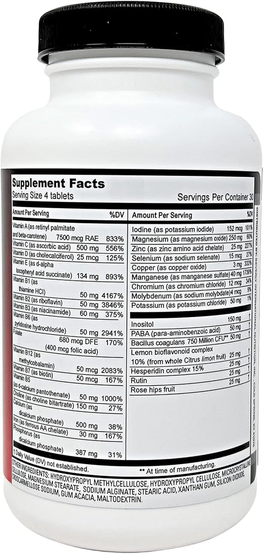 Beverly International Fit Tabs Daily Multi-Vitamin/Mineral With Iron P