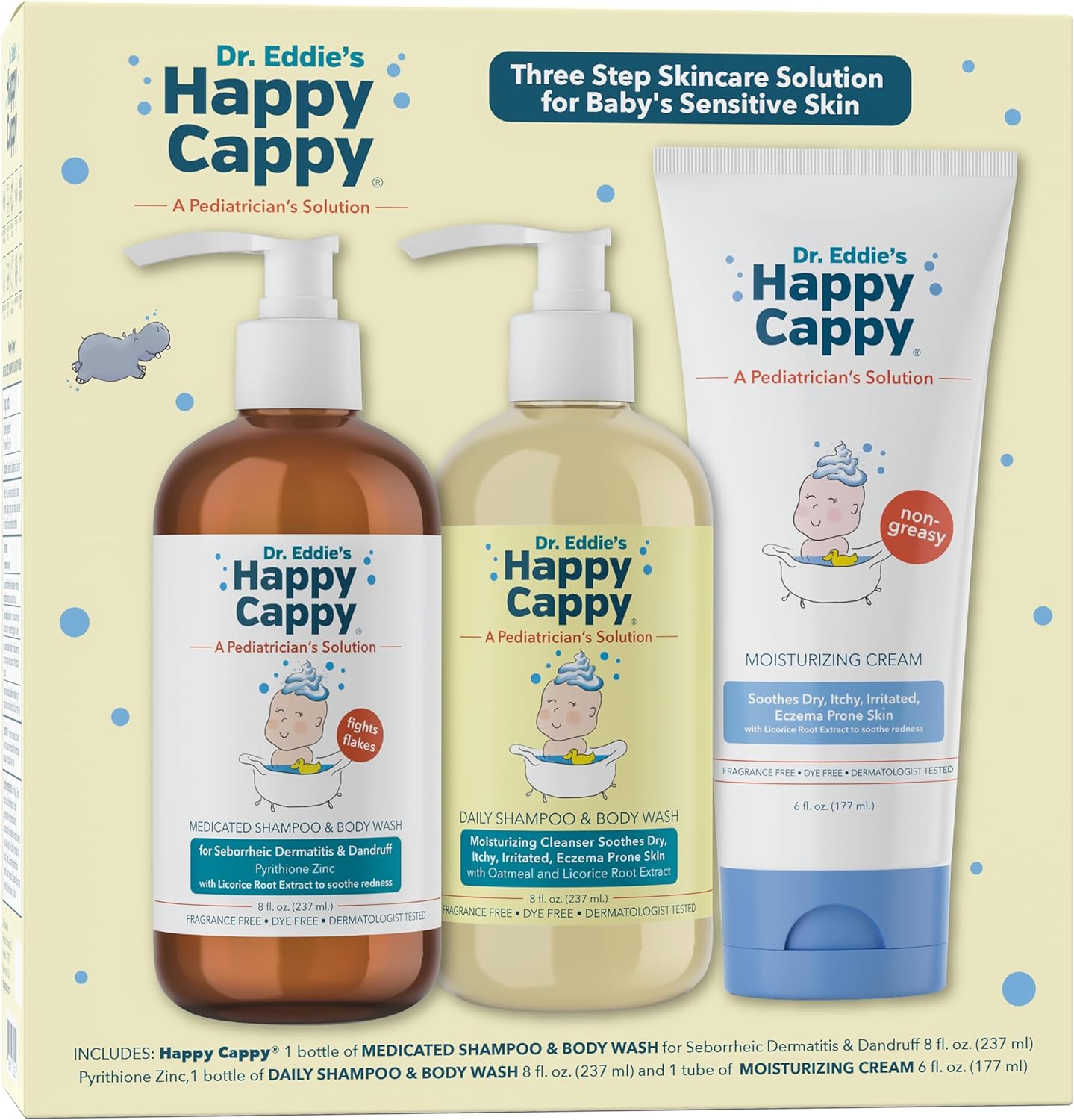 Happy Cappy Dr. Eddie's 3 Step Skincare Solution for Baby's