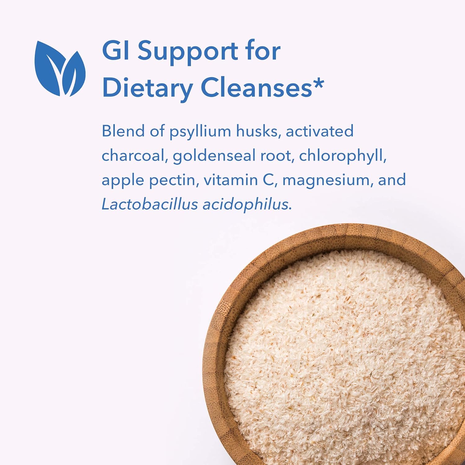 Allergy Research Group - GastroCleanse - Fiber, Charcoal, Goldenseal, 