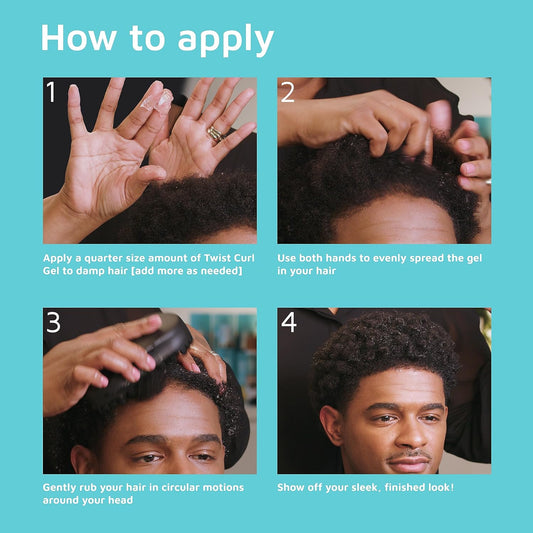 KISS COLORS & CARE Twist Curl Gel, 6 . - exible Hold, Perfect For Twists, Moisturizing & Promotes Hair Growth, No Buildup - Lightweight, Organic Jamaican Black Castor Oil