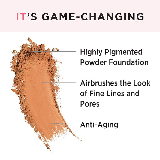 IT Cosmetics Celebration Foundation - Full-Coverage, Anti-Aging Powder Foundation - Blurs Pores, Wrinkles & Imperfections - With Hydrolyzed Collagen & Hyaluronic Acid - 0.3