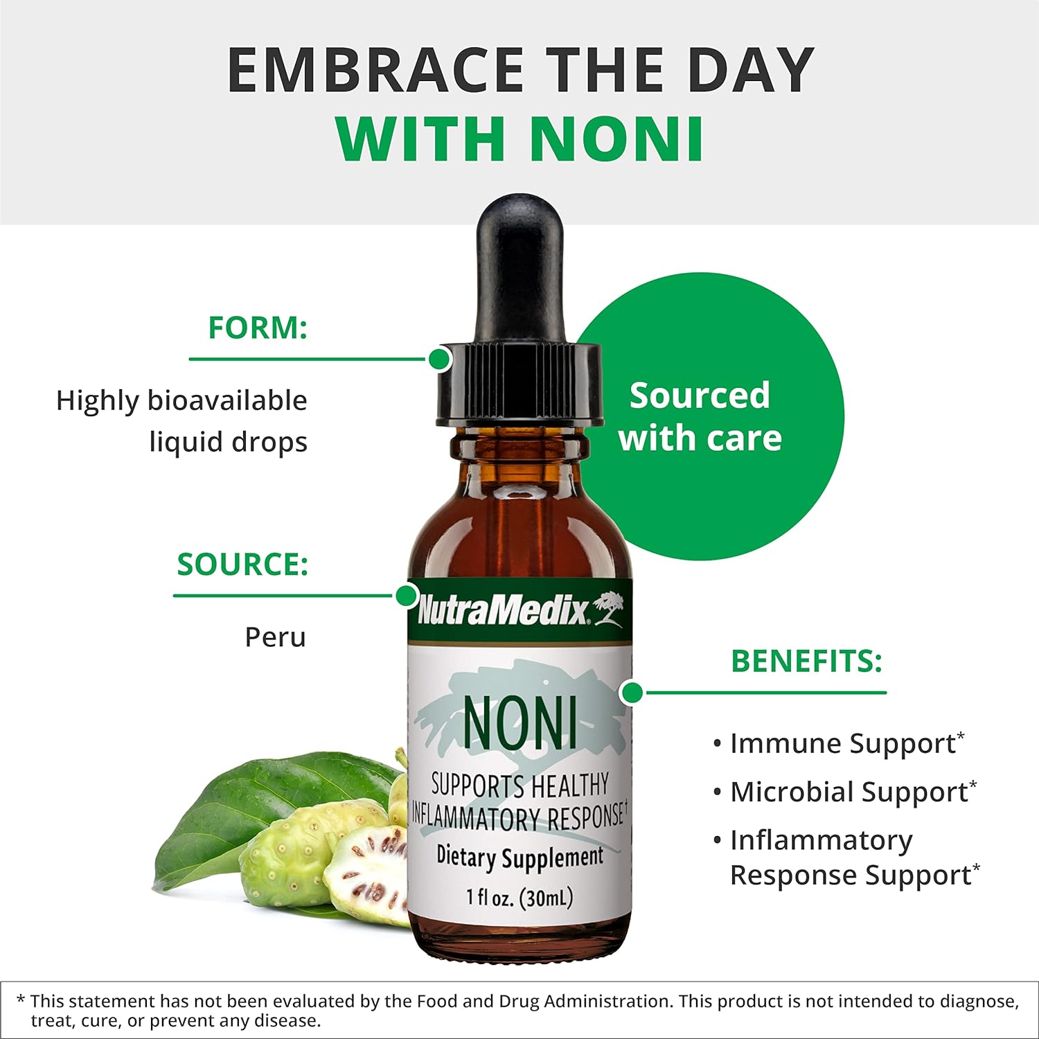 NutraMedix Noni Drops - Noni Fruit Extract for Immune Support & Promot