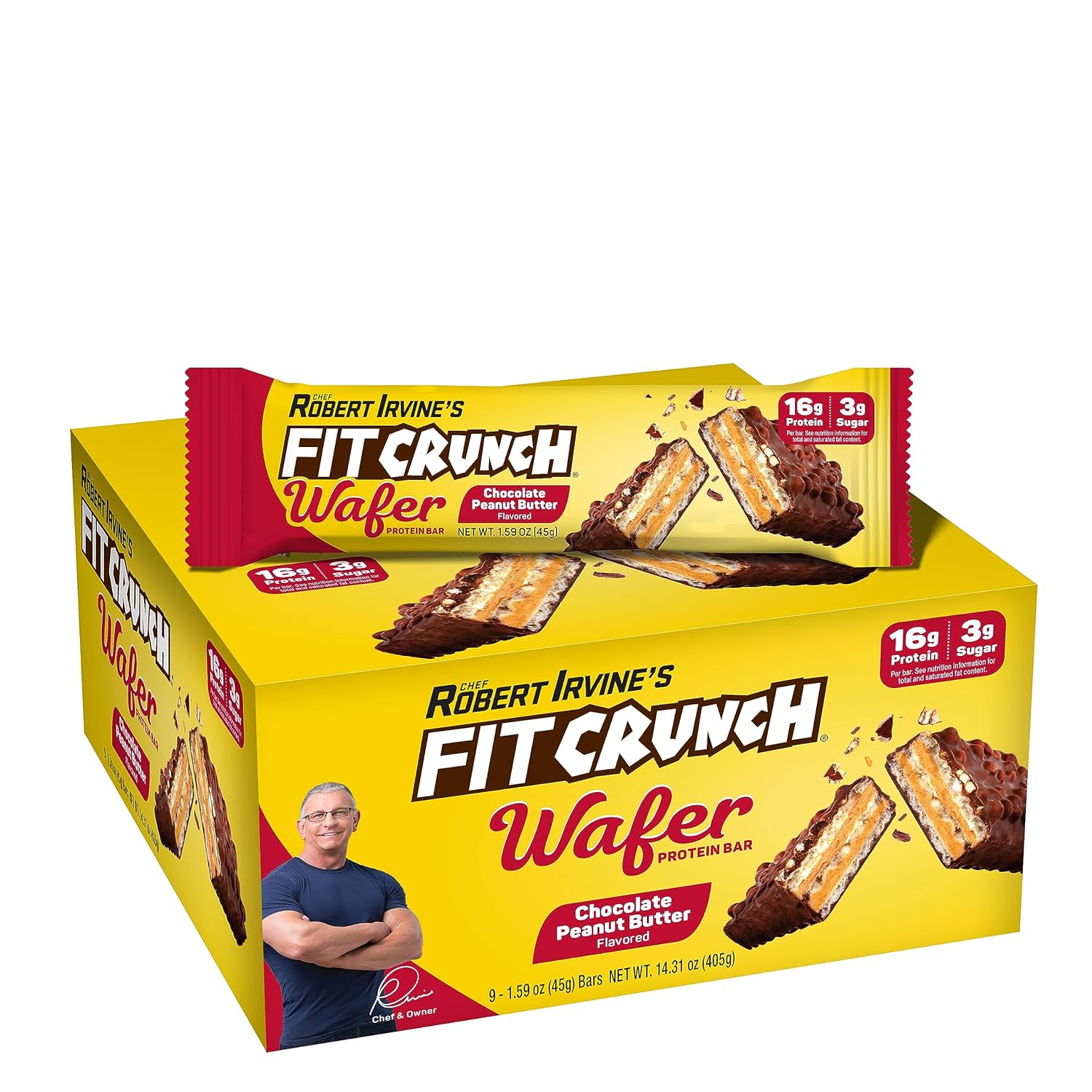 Fitcrunch Wafer Protein Bars, Designed By Robert Irvine, 16G Of Protei1.59 Ounces