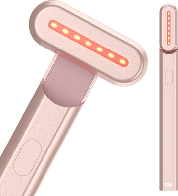 Solawave 4-in-1 Radiant Renewal Wand, Face Skincare Wand with Facial Massager, Facial Wand (Rose Gold)