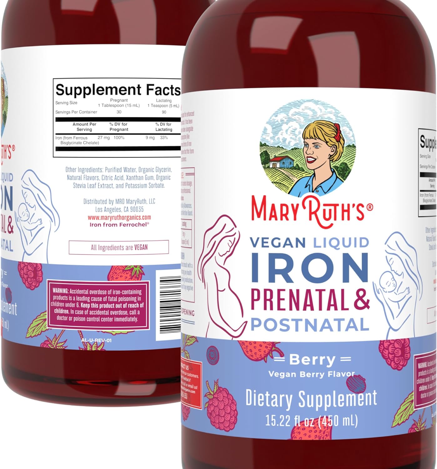 MaryRuth Organics | Liquid Iron Supplement Prenatal & Postnatal for Pr