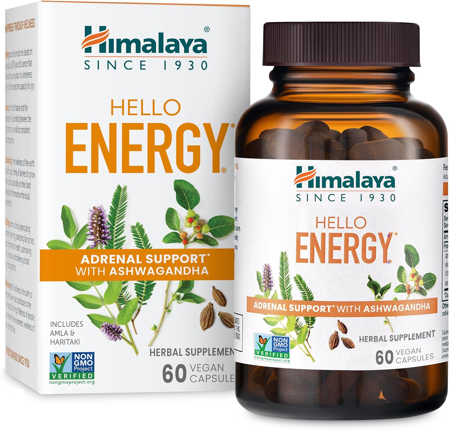 Himalaya Hello Energy Herbal Supplement with Ashwagandha, Amla, Harita