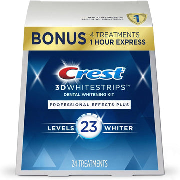 Crest 3D Whitestrips, Professional Effects Plus, Teeth Whitening Strip Kit, 48 Strips (24 Count Pack)