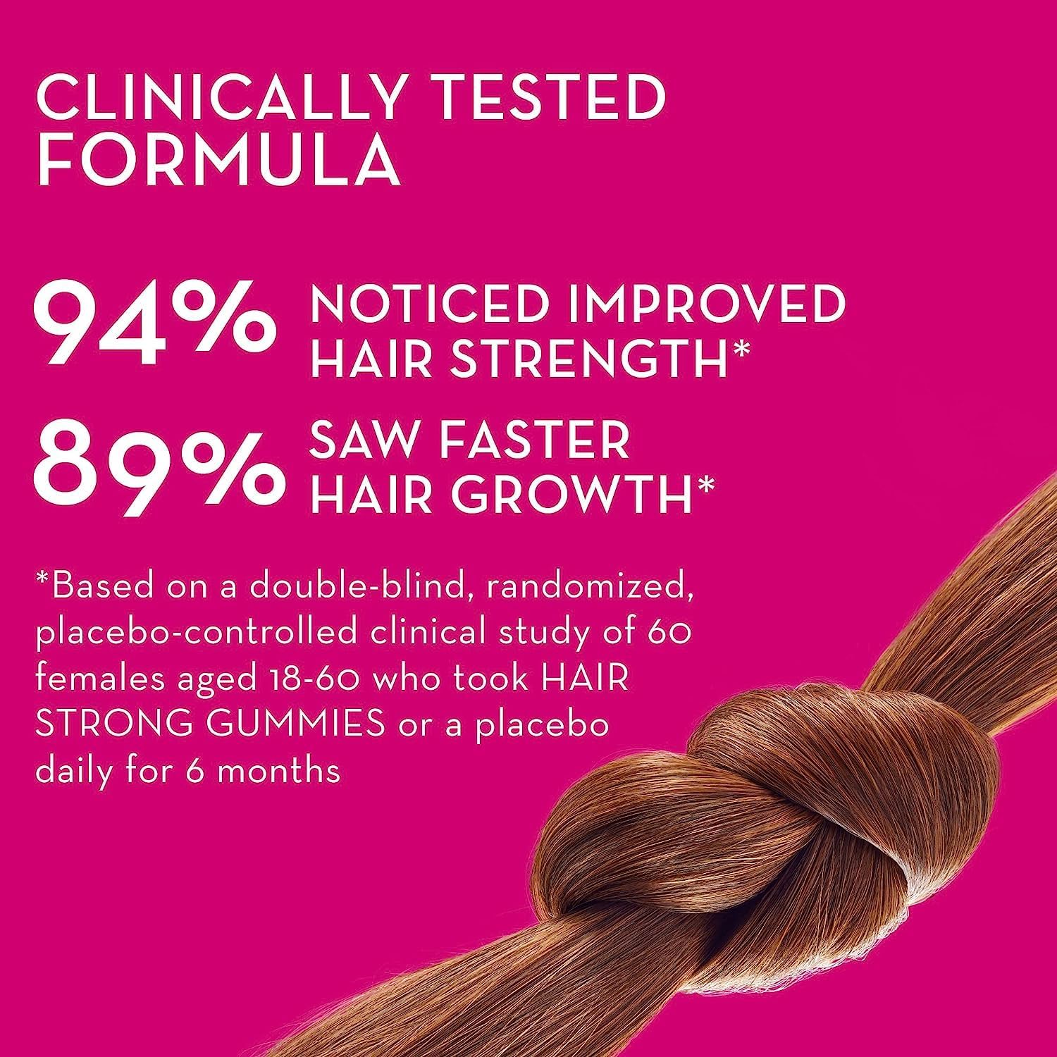 HUM Hair Strong - Daily Gummies with Biotin to Improve Hair Growth - F
