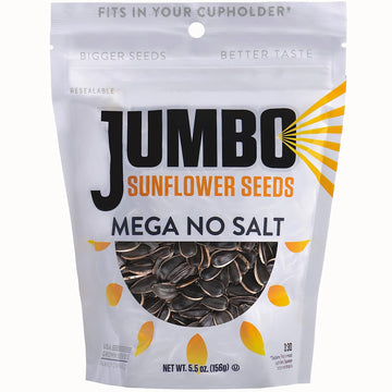 JUMBO SUNFLOWER SEEDS, Mega No Salt (Pack of 12)