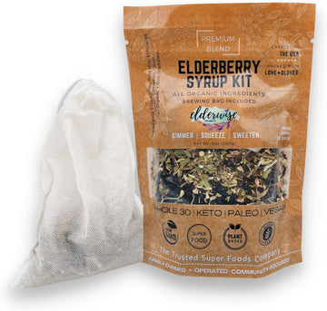 Elderwise Organic Elderberry Syrup Kit - Easy to Use, DIY Elderberry S
