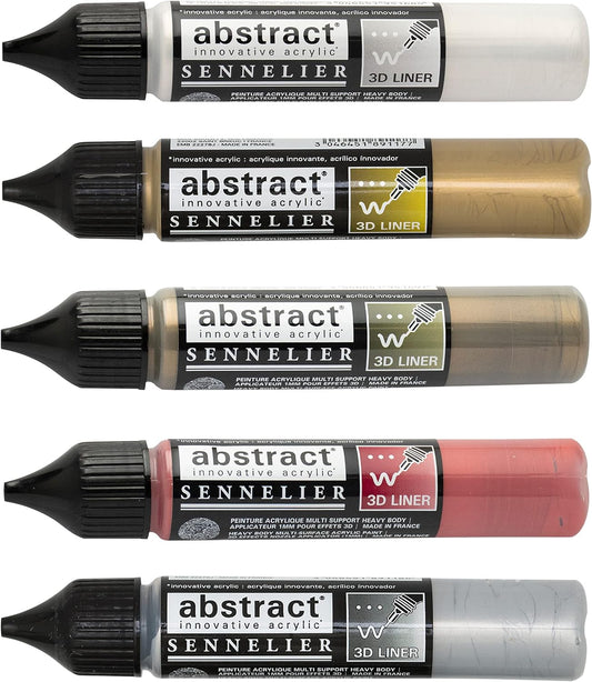 Sennelier Abstract Liner Set of 5, Metallic, Small