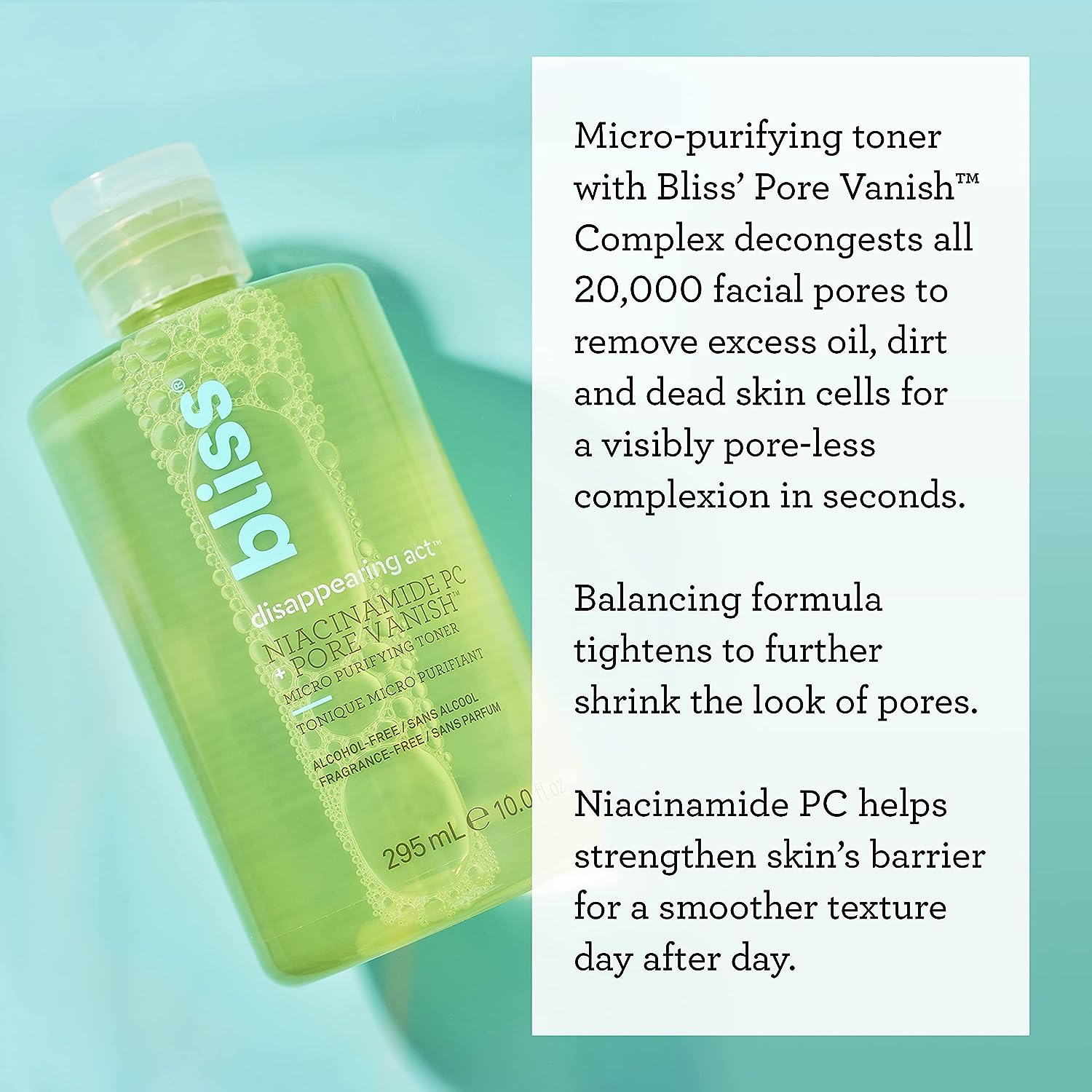 Bliss Disappearing Act Niacinamide Toner - 10 Fl Oz - Pore V