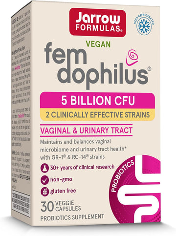 Jarrow Formulas Fem-Dophilus - 5 Billion Organisms Per Serving - 30 Ve0.01 Ounces