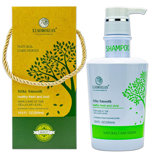 Xiaomoxuan Organic Collagen Shampoo Tea Tree Oil for Hair and Scalp Treatment Sulfate-Free - Moisturizing Shampoo for Dry Hair Treatment - Collagen Hair Bond Shampoo for Oily Scalp and Dry Ends