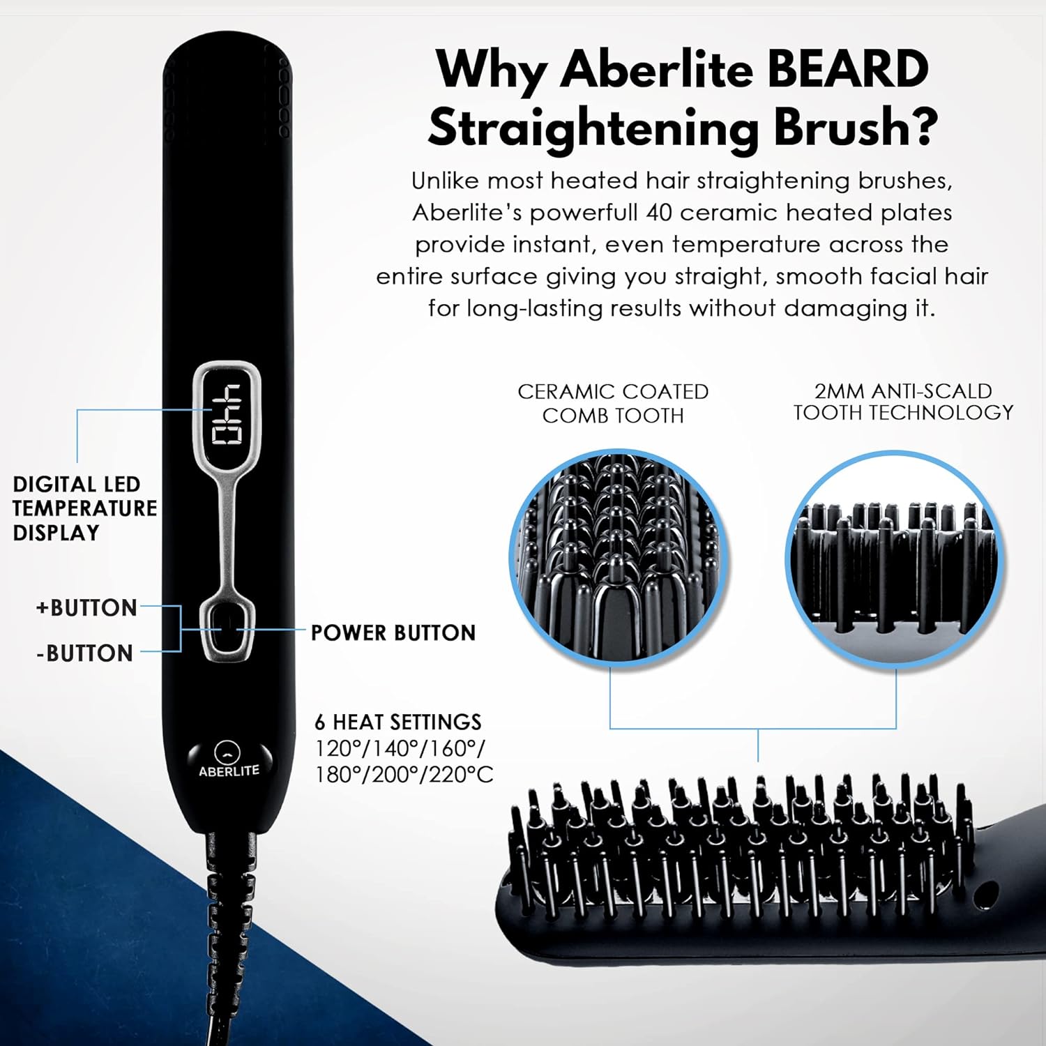 Esupli.com Aberlite EDC - Premium Beard Straightener Brush f