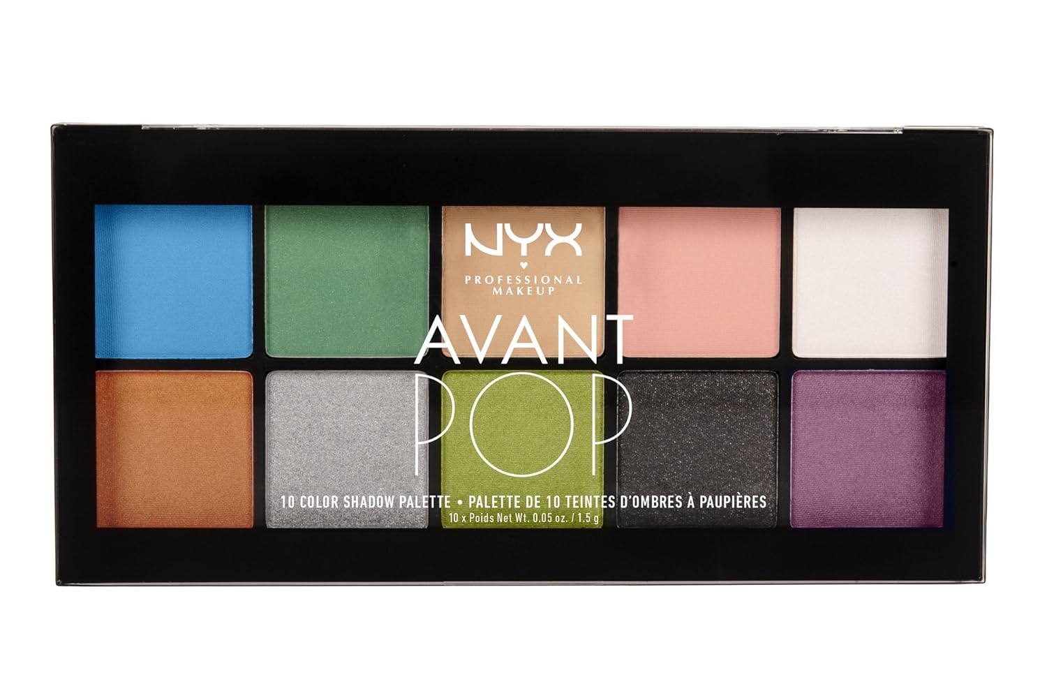 NYX PROFESSIONAL MAKEUP Avant Pop! Shadow Palette, Art Throb, 0.5