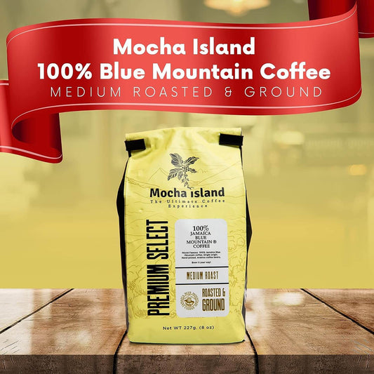 100% Blue Mountain Coffee from Jamaica Medium Roasted and Ground