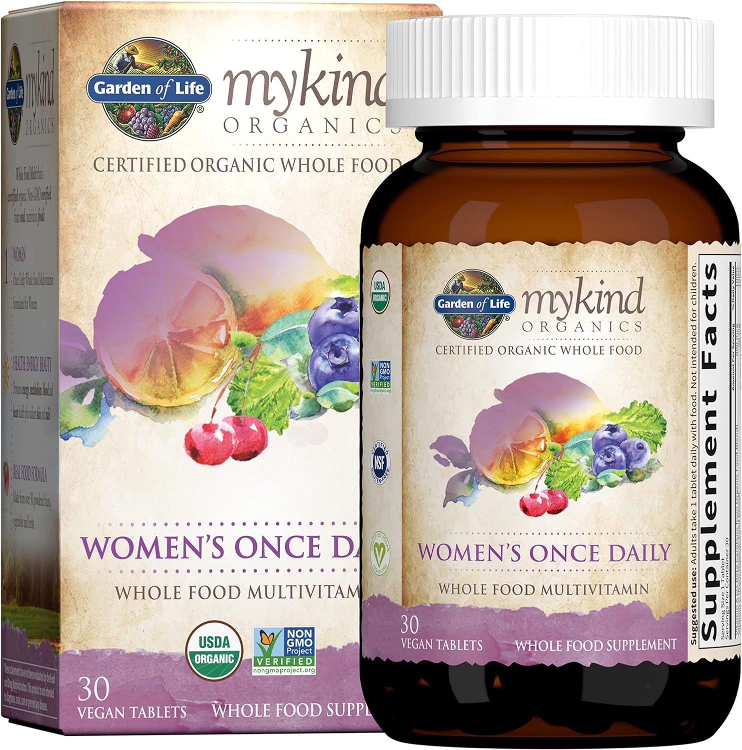 Garden Of Life Organics Women'S Once Daily Multi - 30 Tablets, Whole F