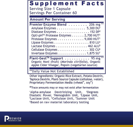 Premier Research Labs Premier Digest - Active Digestive Enzymes Supple1.76 Ounces