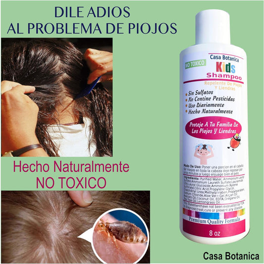 Casa Botanica SHAMPOO 8oz MATA PIOJOS Y LIENDRAS