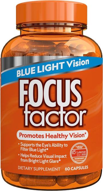 Focus Factor Blue Light Formula (60 Count) - Eye Vitamins with Blue Li