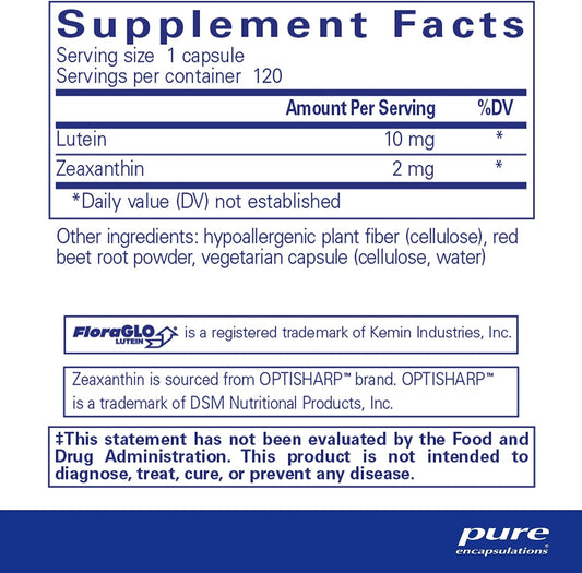 Pure Encapsulations Lutein/Zeaxanthin | Supplement to Support Overall