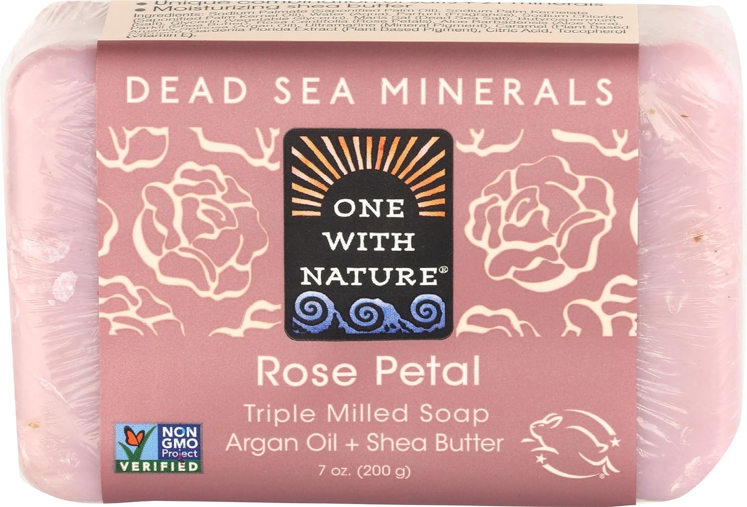 Esupli.com  One With Nature Dead Sea Mineral Rose Petal Bar 