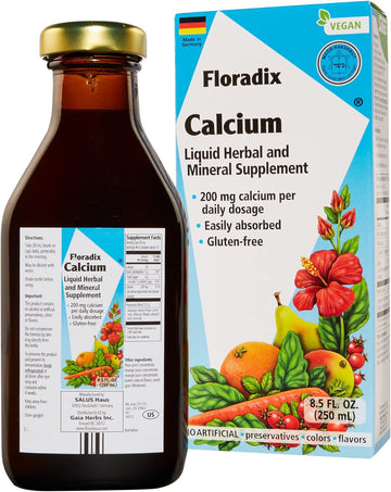 oradix, Calcium Vegan Liq Supplement for Bone and Muscle Support