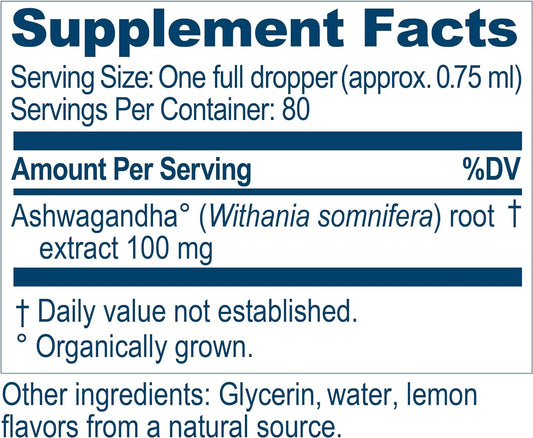 Ayush Herbs Ashwagandha Drops, Cognitive, Adrenal, and Immune Support,