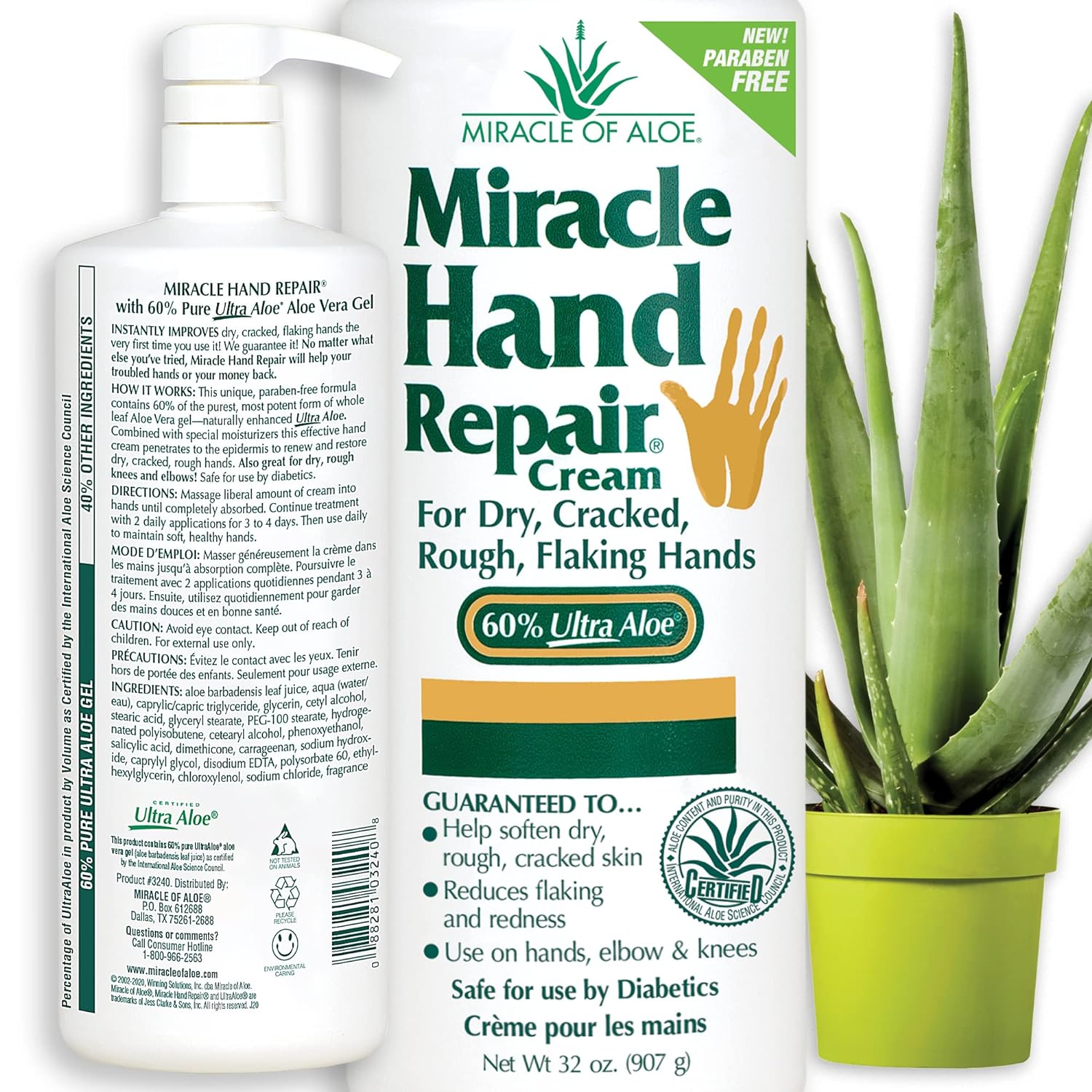 Miracle of Aloe Miracle Hand Repair Cream (32 OZ)